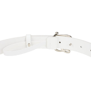 Symbol Leather Belt (White)