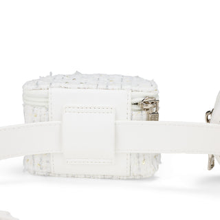 Tweed Twin Hip Bag (White)