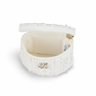 Tweed Twin Hip Bag (White)