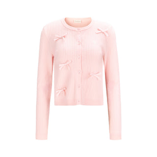Shushu Ribbon Cardigan (Coral)