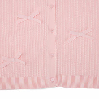 Shushu Ribbon Cardigan (Coral)
