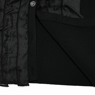 Organza V-neck cardigan (Black)