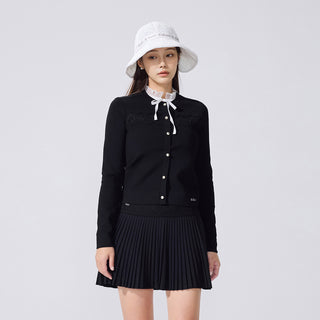 Lace Scallop Cardigan (Black)