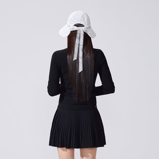 Lace Scallop Cardigan (Black)