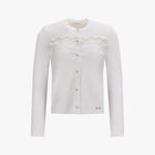 Lace Scallop Cardigan (White)