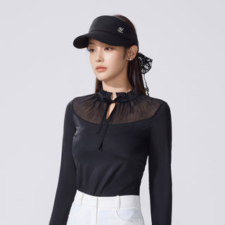 Lace Scarf Visor (Black)