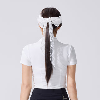 Lace Scarf Visor (White)