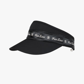 Logo Tape With Pearl Visor (Black)