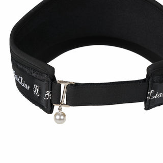 Logo Tape With Pearl Visor (Black)
