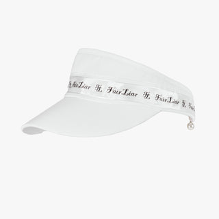 Logo Tape With Pearl Visor (White)