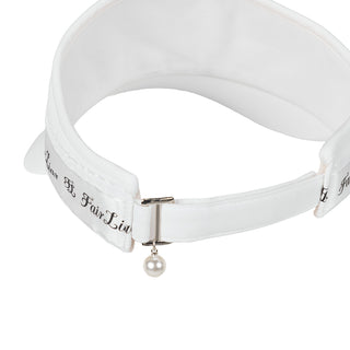 Logo Tape With Pearl Visor (White)