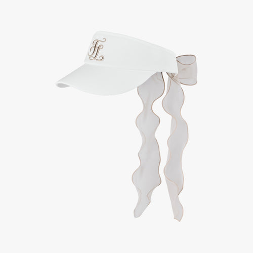 Color Organza Visor (Beige)