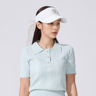 Color Organza Visor (Beige)