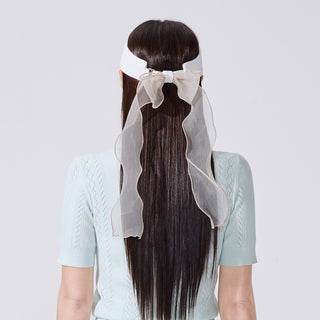 Color Organza Visor (Beige)