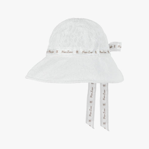 Lace Bonnet Hat (White)