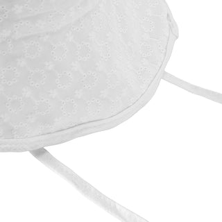 Lace Eyelet Bucket Hat (White)