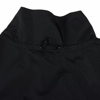 Sheer Shirred Zip-Up Jacket (Black)