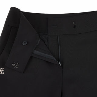 Back Logo Bootscut Pants (Black)