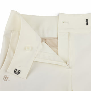 Back Logo Bootscut Pants (Cream)