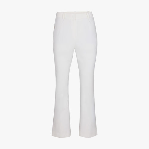 Lace Slit Bootscut Pants (White)