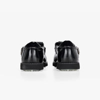 Quilted Buckle Loafers (Black)