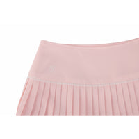 Crochet Flare Pleated Skirt (Coral)