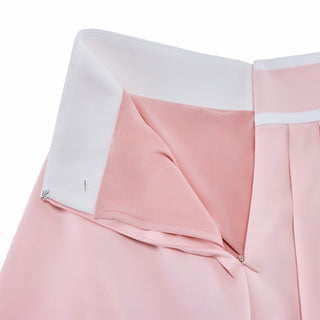 Pique Pleated Band Skirt (Coral)