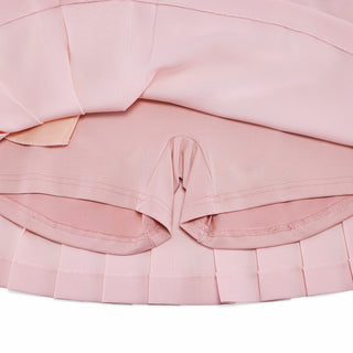 Pique Pleated Band Skirt (Coral)