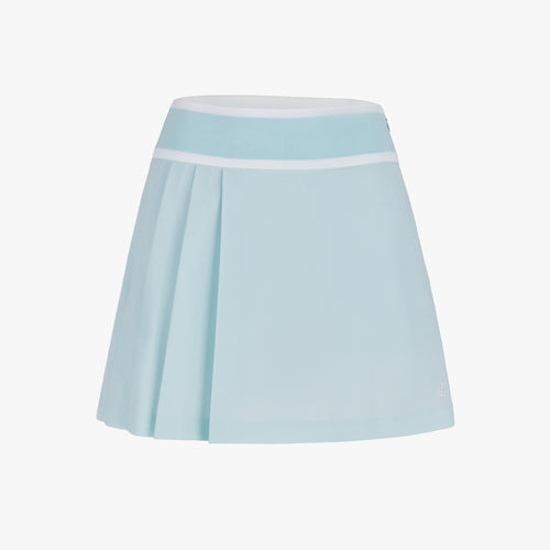 Pique Pleated Band Skirt (Mint)