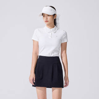 Folded A-line skirt (Black)