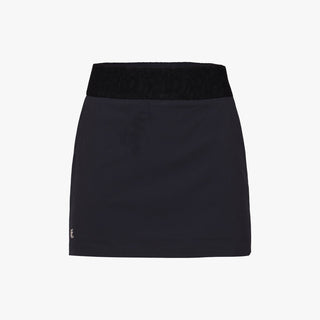 Lace H-line skirt (Black)