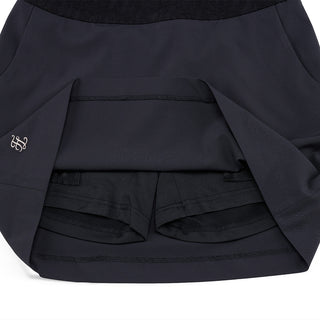 Lace H-line skirt (Black)