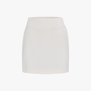 Lace H-line skirt (White)