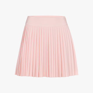 Pique Pleated Skirt (Coral)