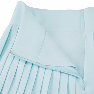 Pique Pleated Skirt (Mint)