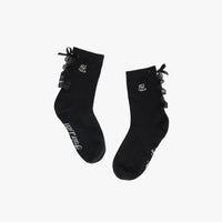 Tulle Frill Ankle Socks (Black)