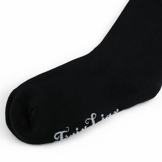 Lace Logo Knee Socks (Black)