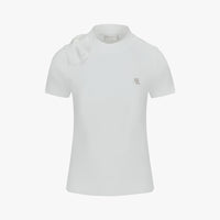 Chiffon Ribbon Cap Sleeve knit (White)