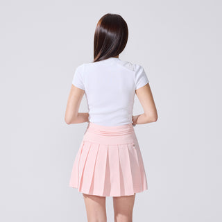 Chiffon Ribbon Cap Sleeve knit (White)