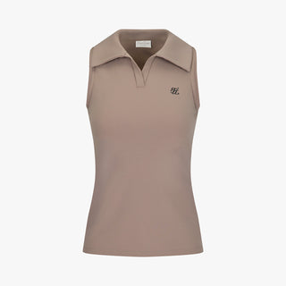 Lucé Halter Sleeveless T-Shirt (Cocoa)