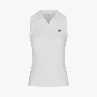 Lucé Halter Sleeveless T-Shirt (White)