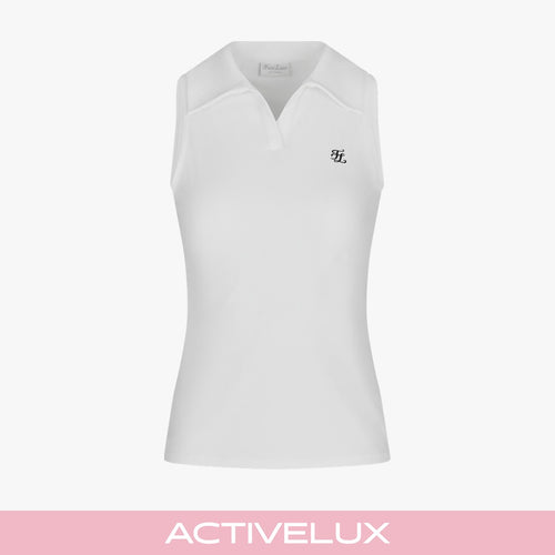 Lucé Halter Sleeveless T-Shirt (White)