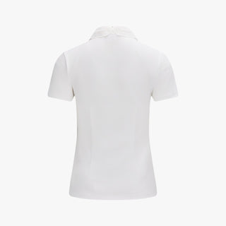 Eyelet Lace Collar T-shirt (White)