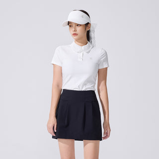 Eyelet Lace Collar T-shirt (White)