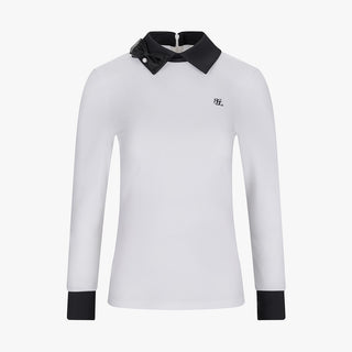 Ribbon Point Longsleeve T-shirt (White)