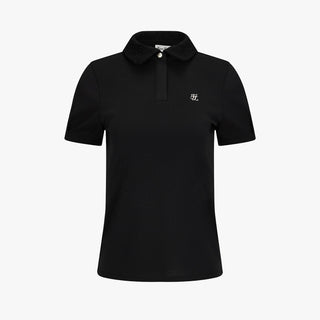 Lace Collar Puff Sleeve T-Shirt (Black)