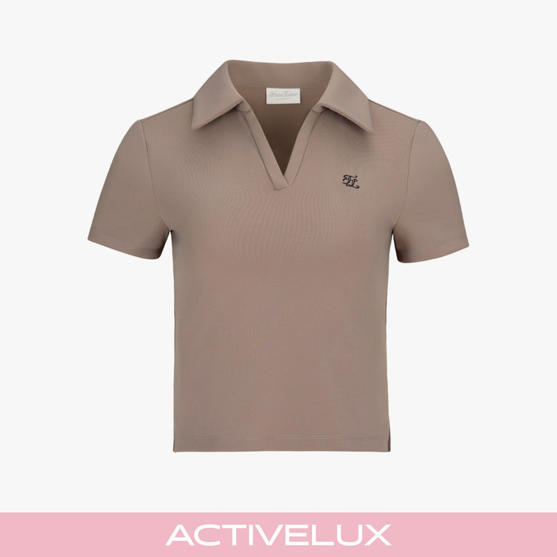Lucé Cropped short-sleeve T-shirt (Cocoa)