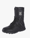 [Fair Liar Heritage] Back Zipper Quilted Boots - Black