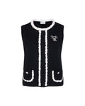 Color combination windproof vest - Black