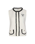 Color combination windproof vest - Ivory